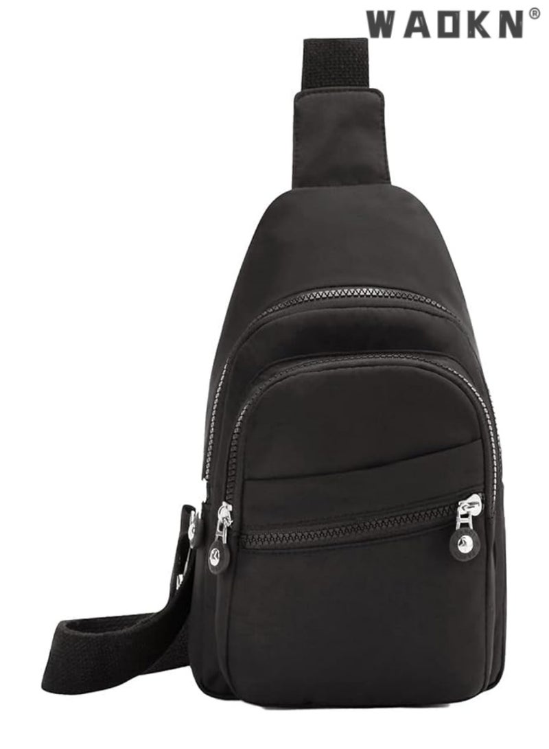 WAOKN Sling Bag Chest Bag, Small And Stylish Multifunctional Adjustable Shoulder Strap For Men and Women Multifunctional Crossbody Bag Chest Shoulder Bag Suitable, Shoulder Bag Anti Theft Crossbody Bag, One Strap Small Backpack Lightweight Small Rucksack for Outdoor Travel Hiking And Work Occasions,Sling Bag, Anti-theft Chest Crossbody Bag Casual Shoulder Backpack Cool Backpack Travel Personal Pocket for Men and Women Travel Bicycle Sport - Image 3